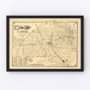 Duval County Vintage Map 1885