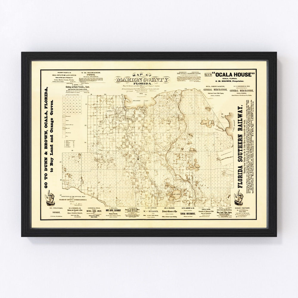 Marion County Vintage Map 1883