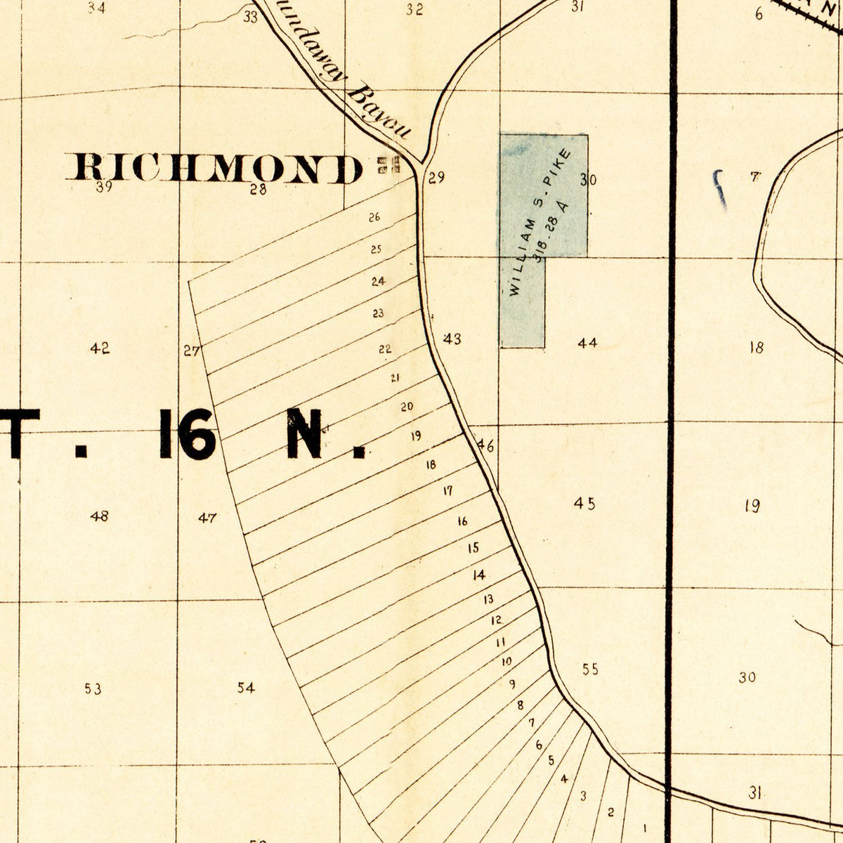 Restored historic details from the 1860 county map of Madison Parish, Louisiana