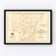 Morehouse Parish Vintage Map 1860