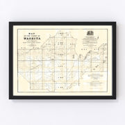 Washita Parish Vintage Map 1860