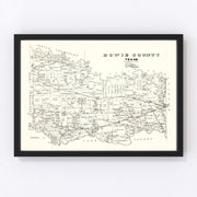 Bowie County Vintage Map 1894