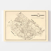 map of Caldwell Coun
