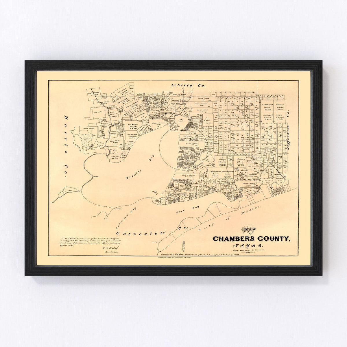 Chambers County Vintage Map 1879