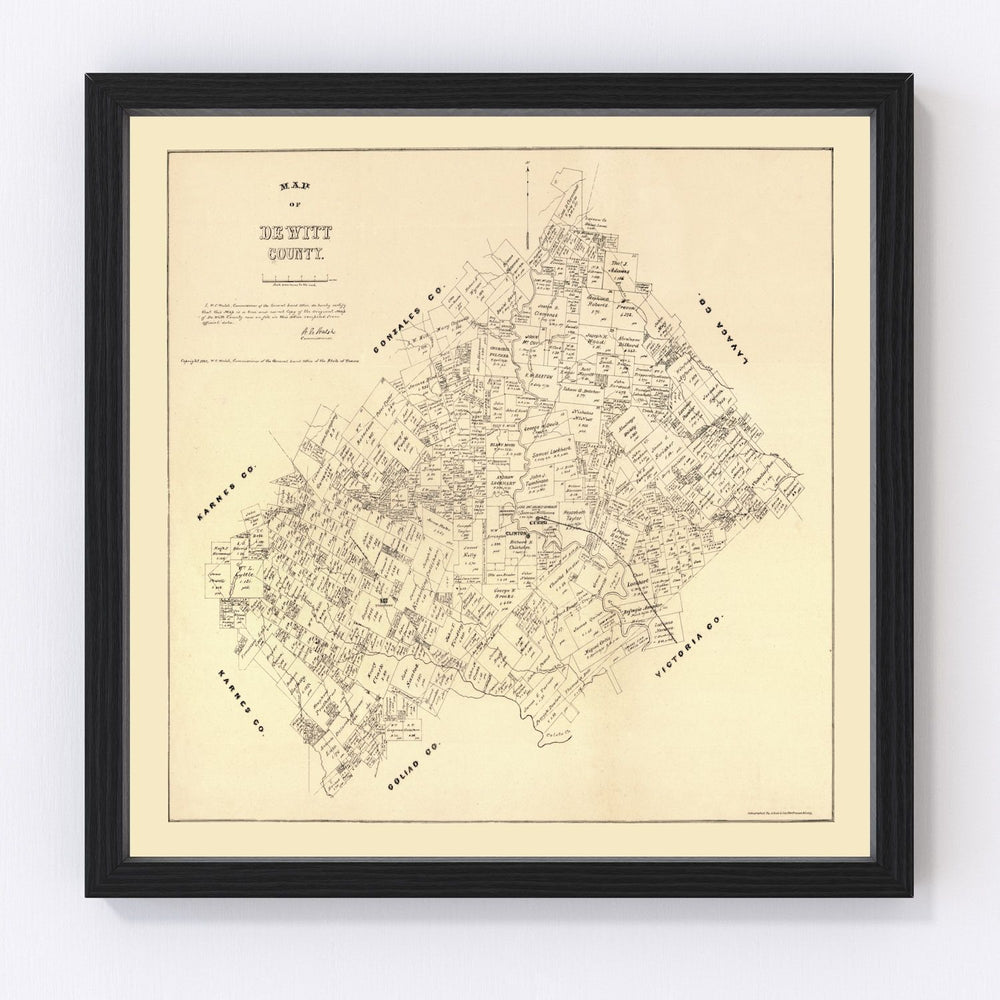 De Witt County Vintage Map 1881