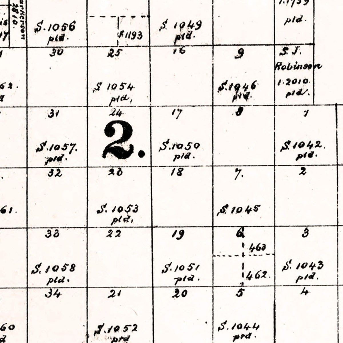Restored historic details from the 1879 county map of Eastland County, Texas