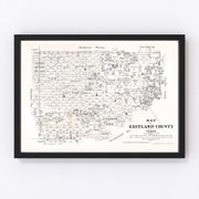 Eastland County Vintage Map 1879