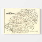 map of Fayette Count