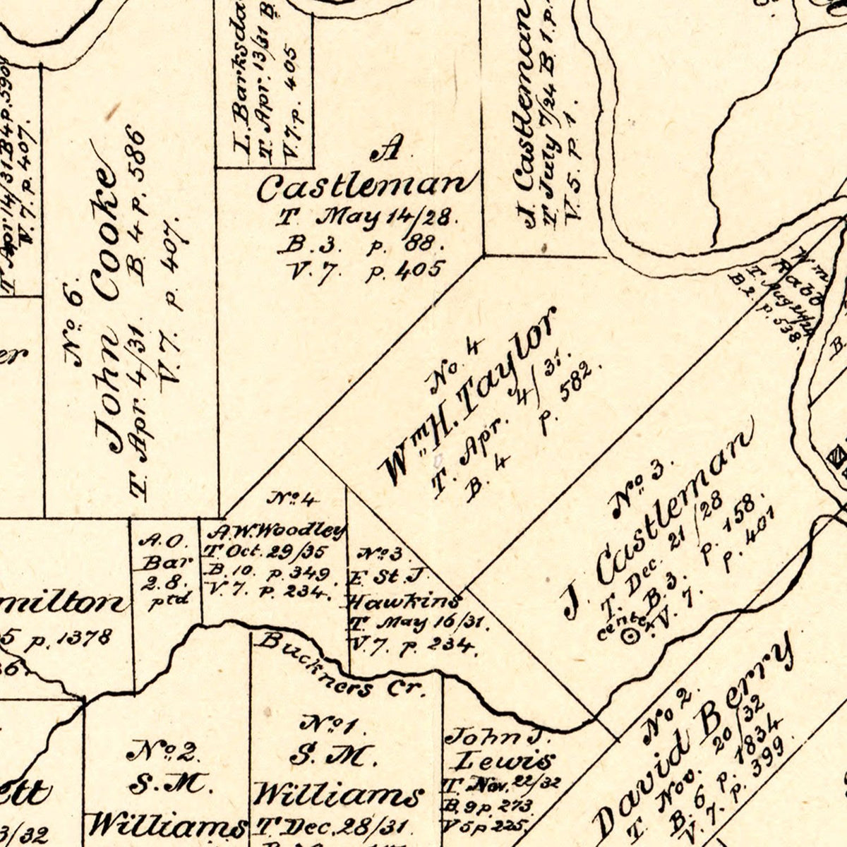 Restored historic details from the 1879 county map of Fayette County, Texas