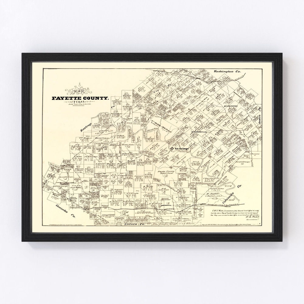 Fayette County Vintage Map 1879