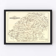 Fayette County Vintage Map 1879