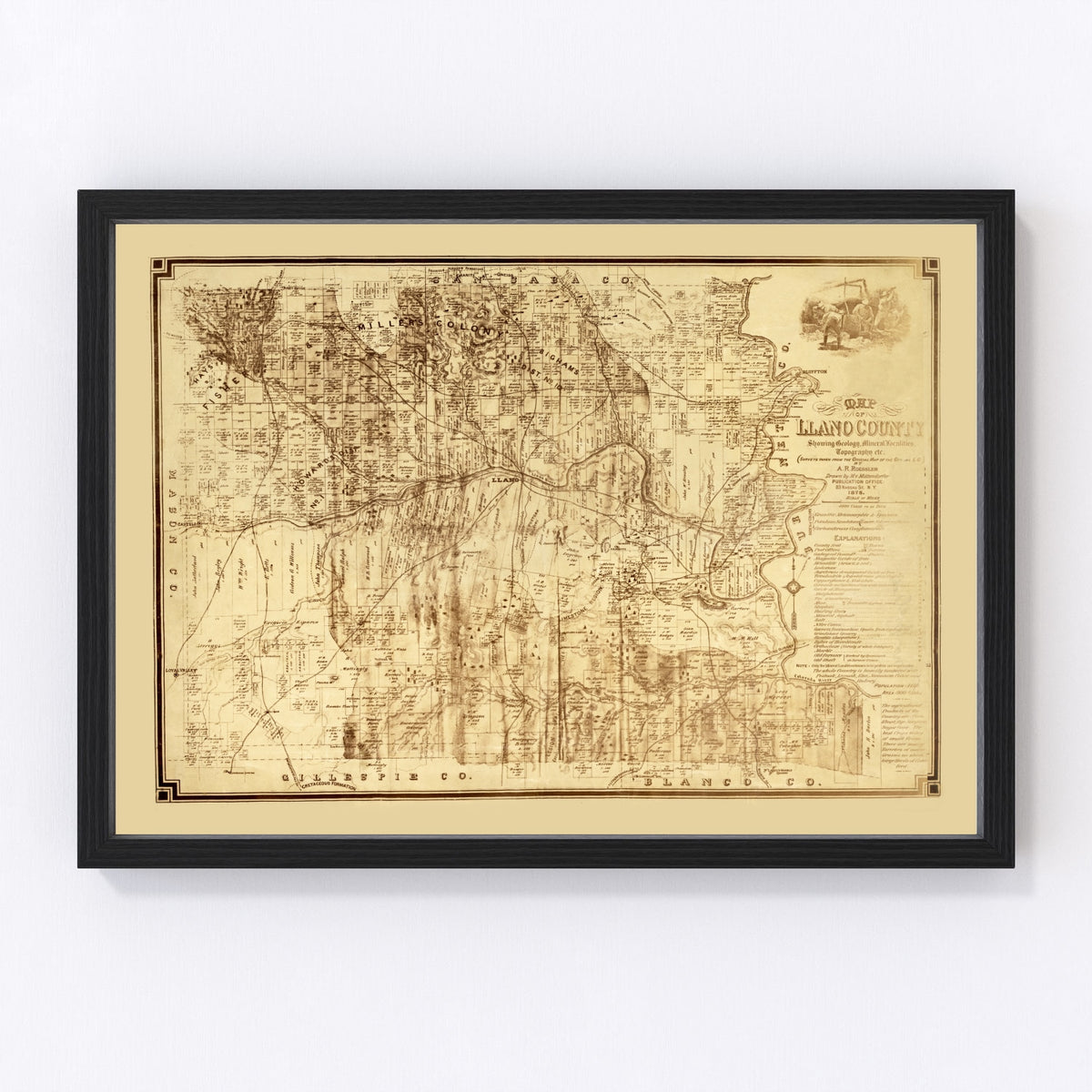 map of Llano County