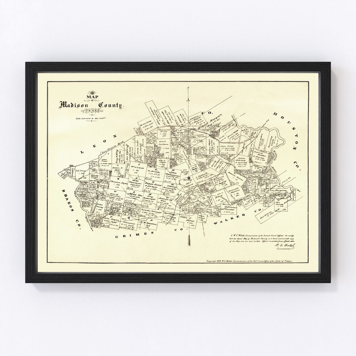 Madison County Vintage Map 1879