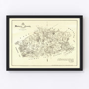 Madison County Vintage Map 1879
