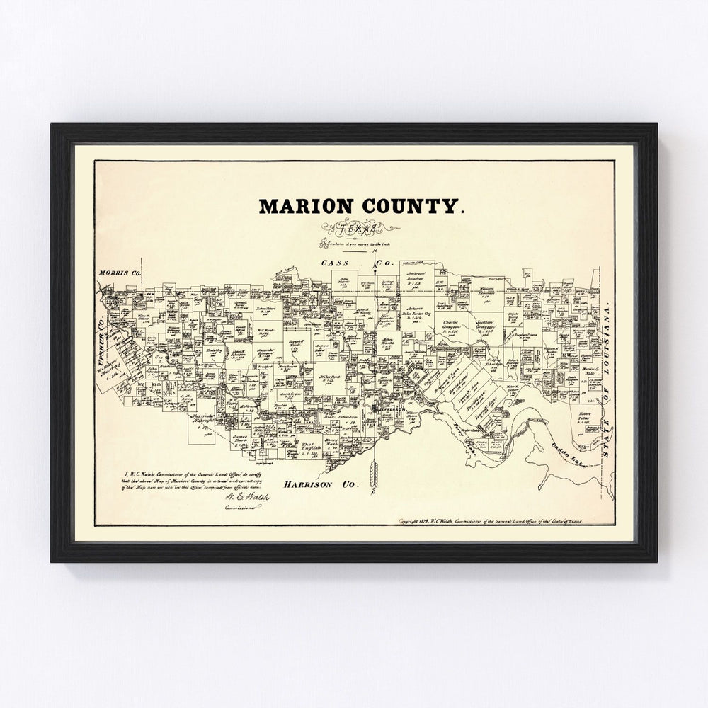 Marion County Vintage Map 1879