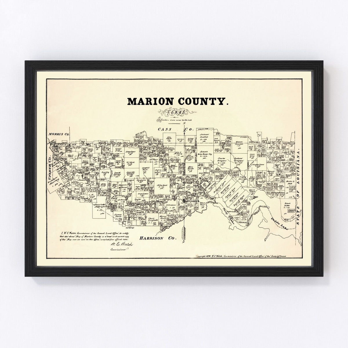 Marion County Vintage Map 1879