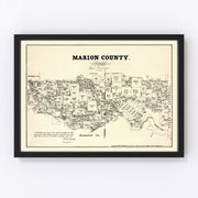 Marion County Vintage Map 1879