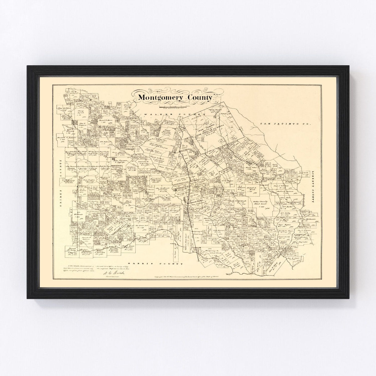 Montgomery County Vintage Map 1880