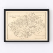Navarro County Vintage Map 1880