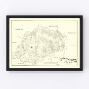 Refugio County Vintage Map 1879