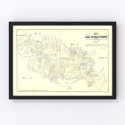 San Patricio County Vintage Map 1879