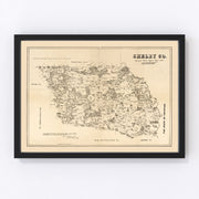 Shelby County Vintage Map 1879