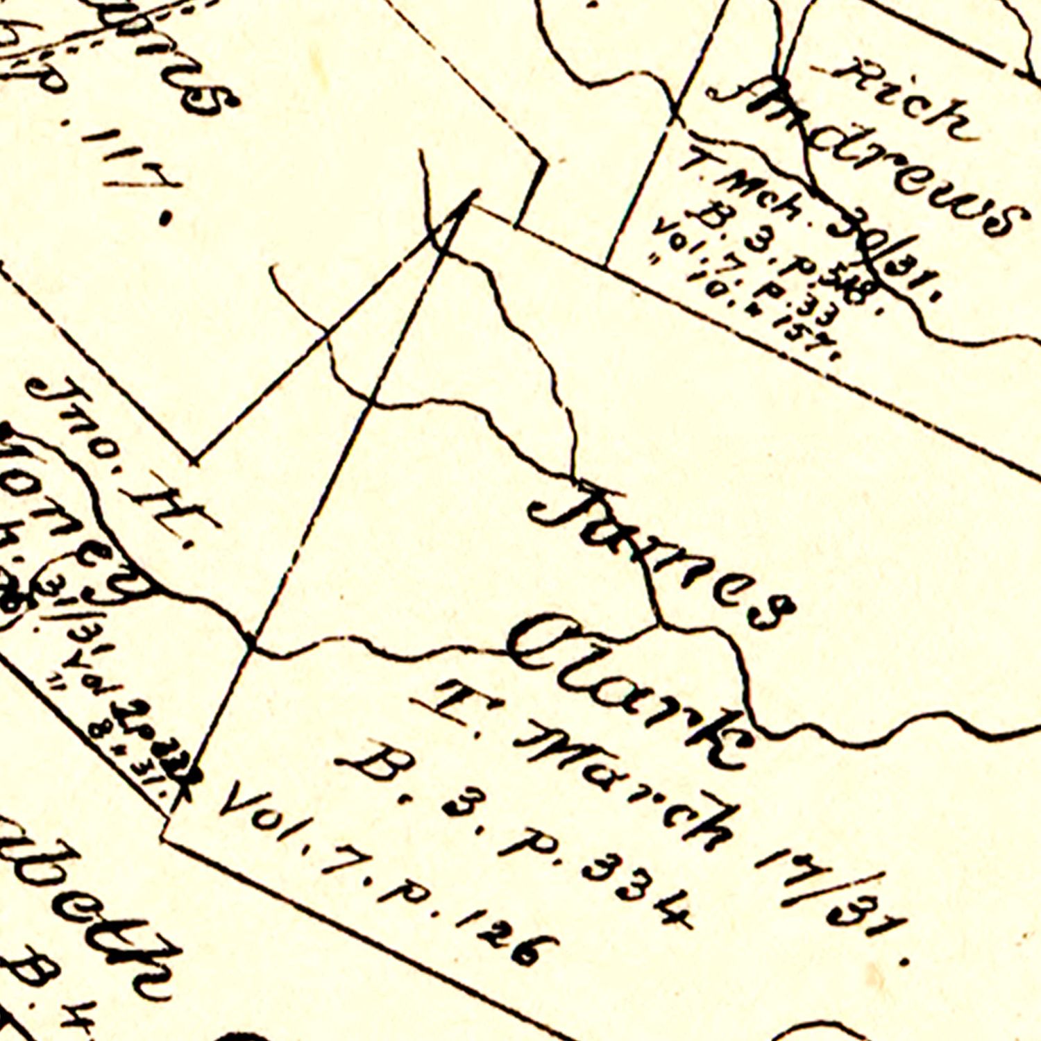 Restored historic details from the 1879 county map of Washington County, Texas