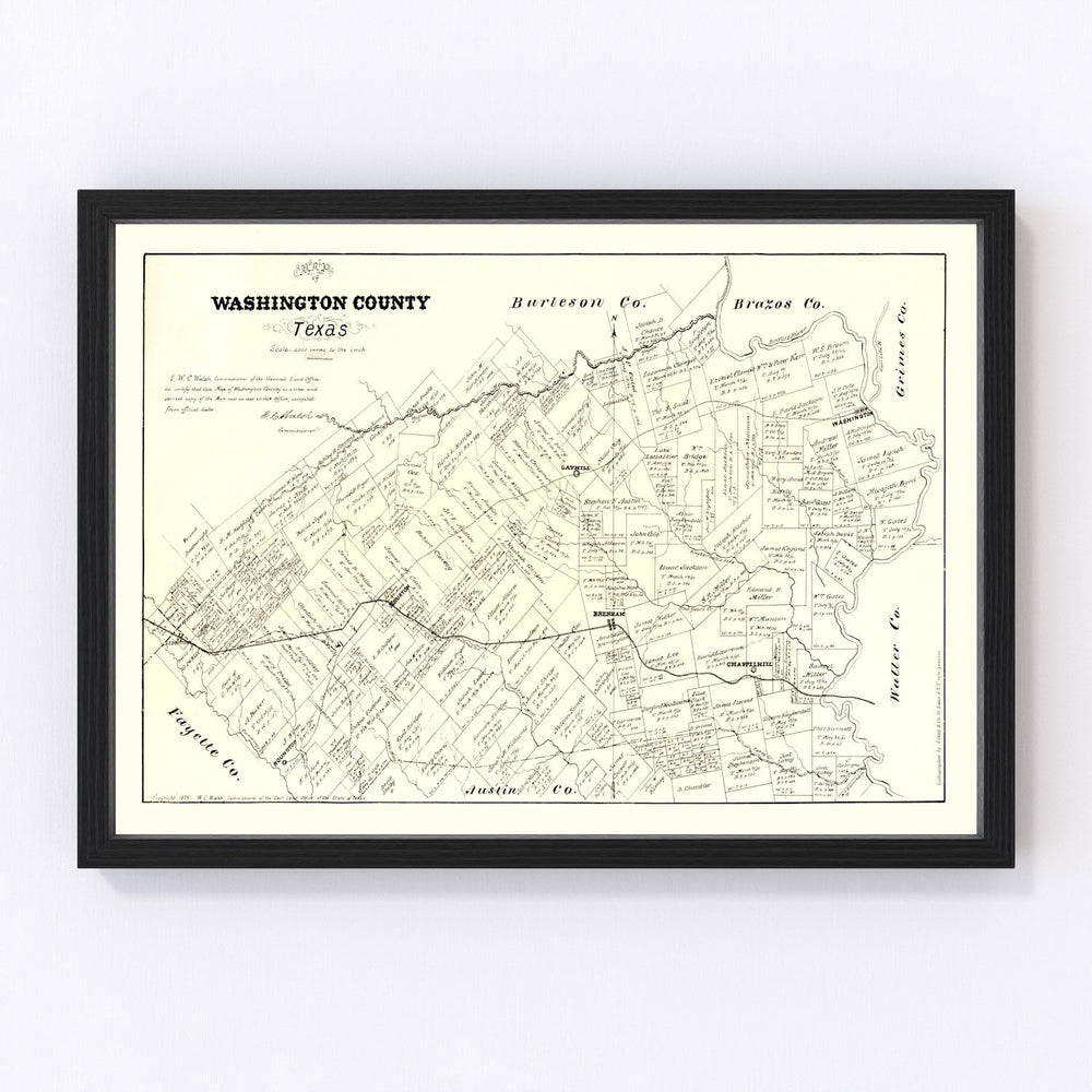 Washington County Vintage Map 1879