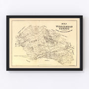 Williamson County Vintage Map 1880