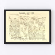 Zavalla County Vintage Map 1879