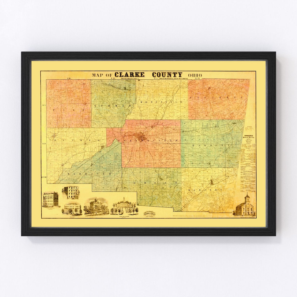Clarke County Vintage Map 1859