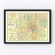 Franklin County Vintage Map 1895