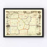 Greene County Vintage Map 1855