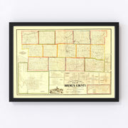 Holmes County Vintage Map 1861