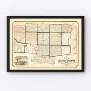 Marion County Vintage Map 1852