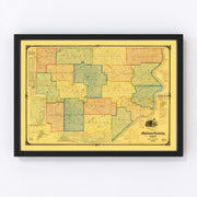 Monroe County Vintage Map 1869