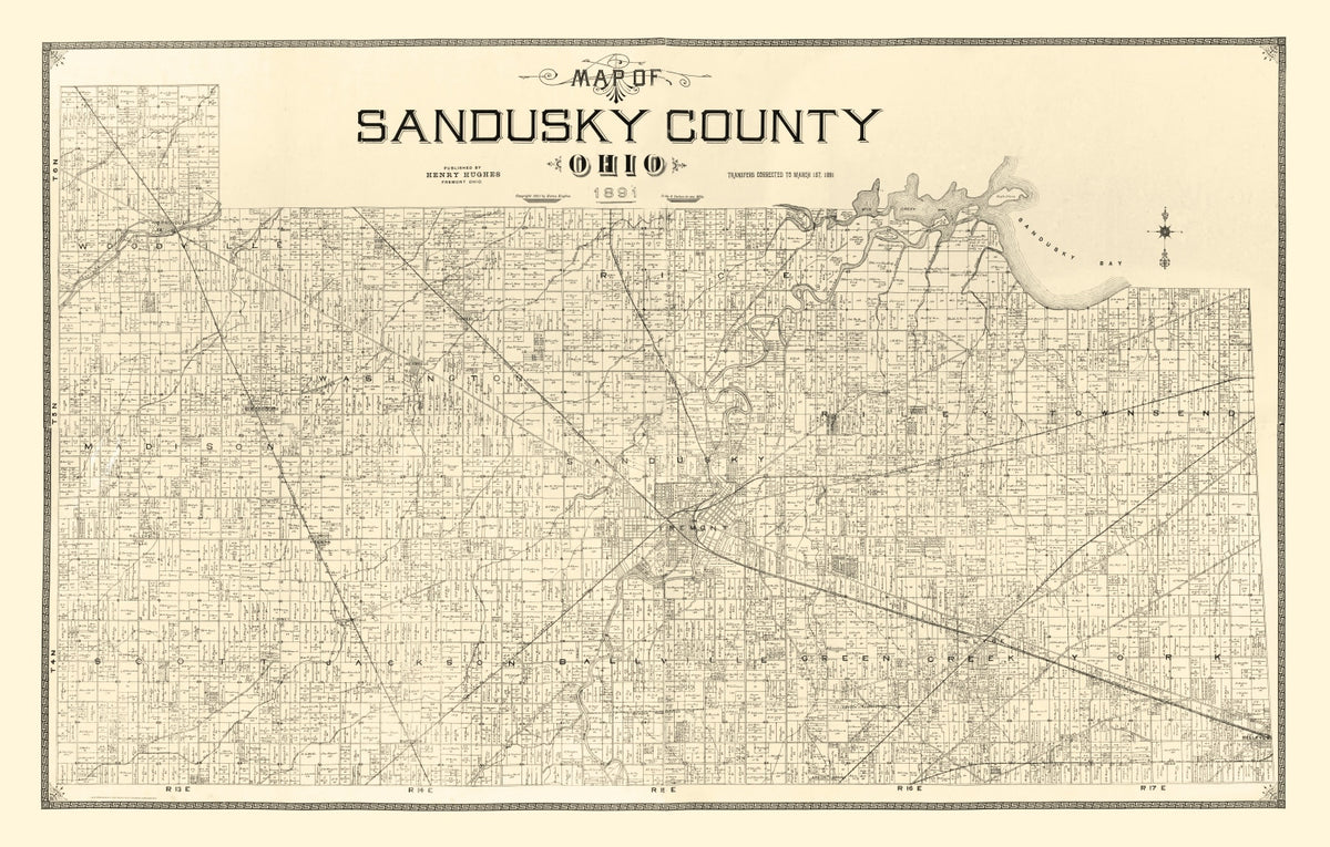 Preview of Vintage Map of Sandusky County, Ohio 1891