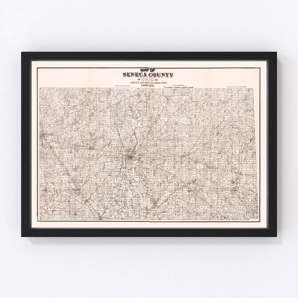 Seneca County Vintage Map 1891