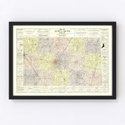 Seneca County Vintage Map 1896