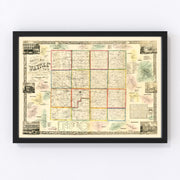 Wayne County Vintage Map 1856