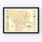 Floyd County Vintage Map 1882