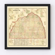 Huron County Vintage Map 1875