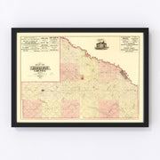 Brown County Vintage Map 1886