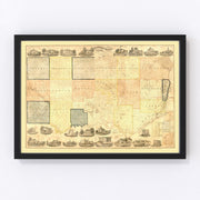Clinton County Vintage Map 1865