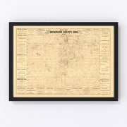 Dickinson County Vintage Map 1883