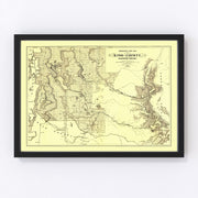 King County Vintage Map 1888