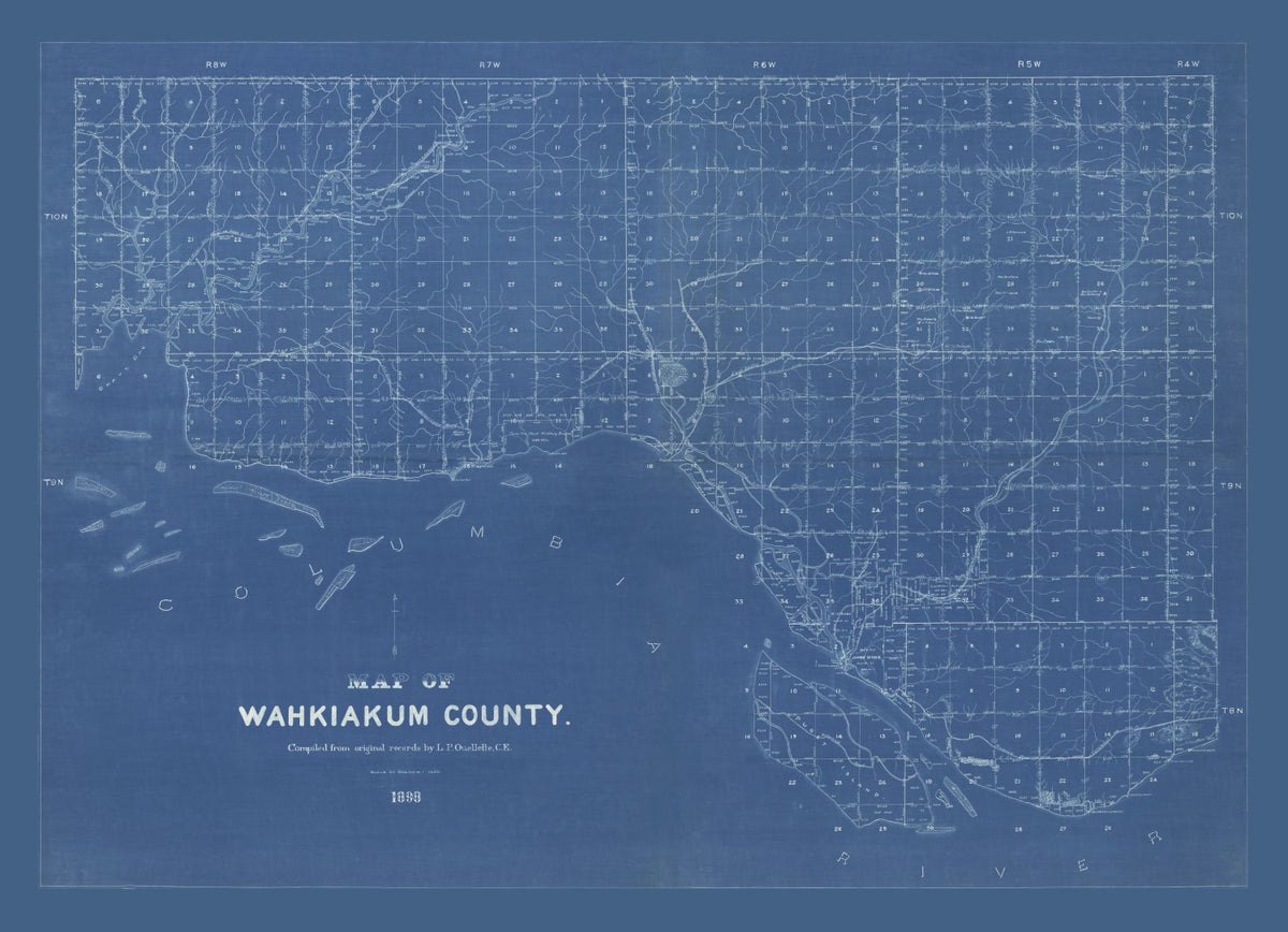 Preview of Vintage Map of Wahkiakum County, Washington 1898