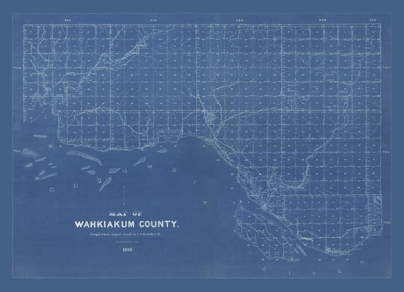 Size comparison using Vintage Map of Wahkiakum County, Washington 1898