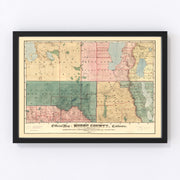 Modoc County Vintage Map 1887