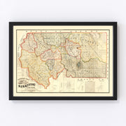 Siskiyou County Vintage Map 1887